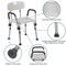 Flash Furniture 15" L, Aluminum, White Quick Release Bath Chair DC-HY3523L-WH-GG - alternate 9
